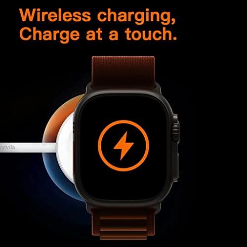 Image of Cubonic Hiwatch Pro T800 Ultra 1.9inch Full Touch Display Magnetic Charging Smartwatch (Silver Dial, Grey Strap)