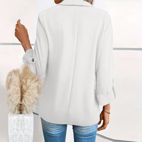 Womens Blazer for Work Casual Business Single Button Open Front Lightweight Jacket Women's Blazers & Suit Jackets3