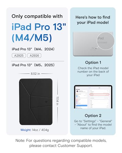 Image of MOFT Dynamic Folio Case for iPad Pro 13 Inch (M4) 2024, Silm Magnetic Stand Case with 20+ Viewing Angles, Auto Wake /Sleep, Ultra Thin, Jet Black