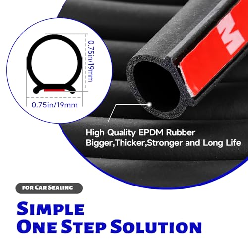 D Shape Rubber Seal Strip,3/4
