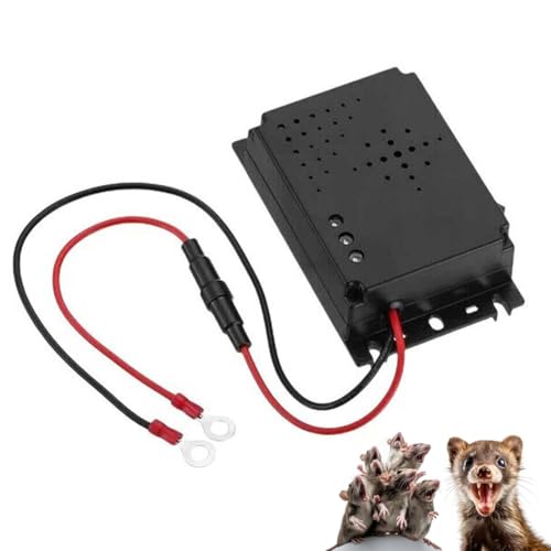 FiTspi Repelente ultrasónico de 12 V para coche, repelente de ratones y roedores, antimarto para el hogar, motor de automóviles, jardín, camiones