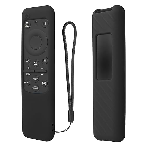 Funda Protectora de Silicona para Samsung 2023 Solar TV Mando a Distancia, Funda Mando para Samsung, Antideslizante, A Prueba de Golpes, Lavable (Negro)