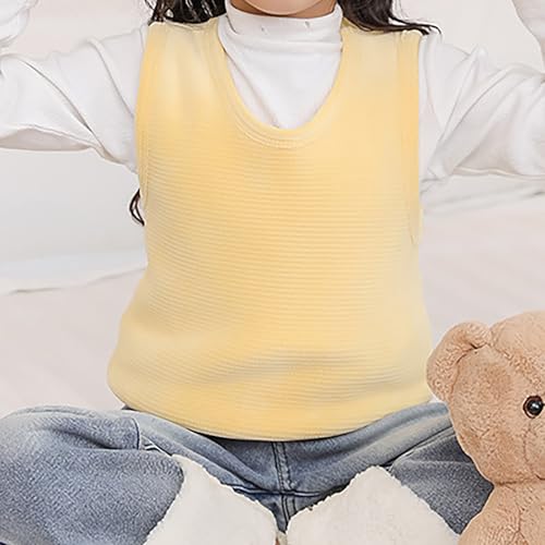 Girls Solid Color Warmth Padded Vest Kids Sleeveless Tank Soft Casual Cotton Tops Autumn Winter Clothes4
