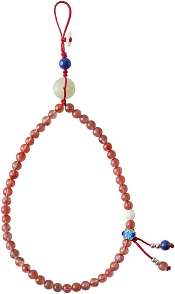 NUOBESTY Chinese Lanyard Agate Wrist Strap Detachable Phone Hanging Rope Smooth Surface Comfortable Wear and Bags