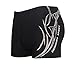 HHD® Maillot de Bain, Slip de Bain pour Homme en Bonne élasticité de materiau High-Tech Broderie Trunks Boxers Slip Short de Bain avec Avant Tie pour Plage/Sport/Natation/Plongée (L, Noir)