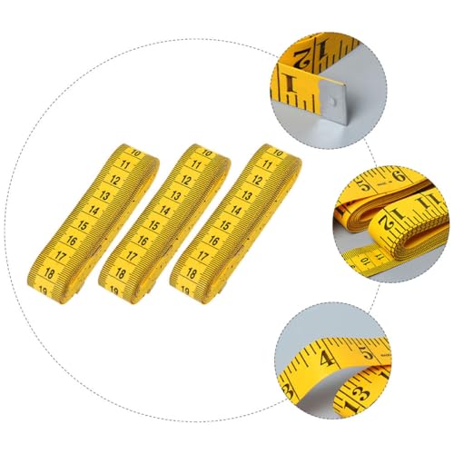 Cinta métrica flexible 3 m doble cara amarilla miniatura 3