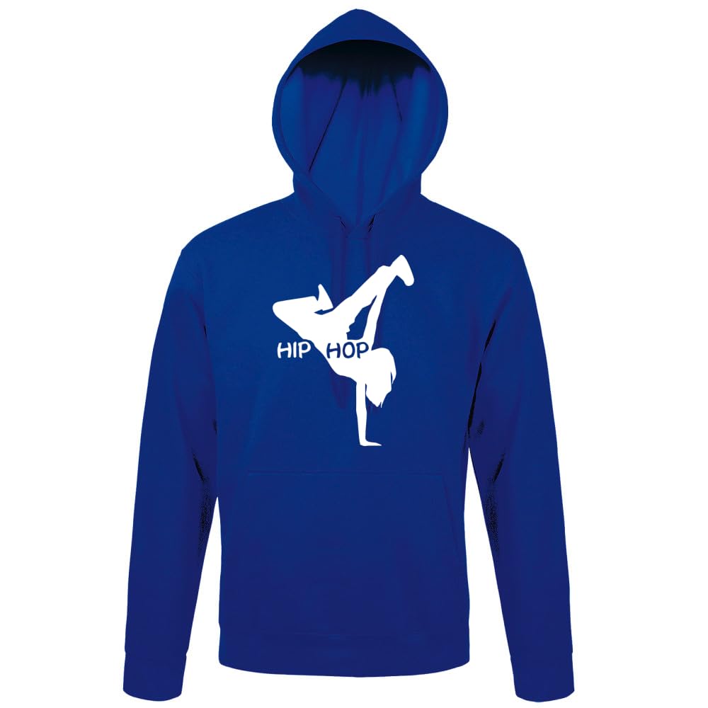 Hip Hop - Felpa con cappuccio da donna, Blu Royal, XXXXL