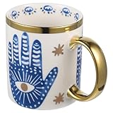 🧿🧿🧿🧿 -- un excellent cadeau pour vos amis et les membres de votre famille, et ils apprécieront certainement cette tasse pratique. Tasse en céramique mauvais œil, tasse à café décorative, tasse à lait turque, tasse d'eau domestique avec poignée