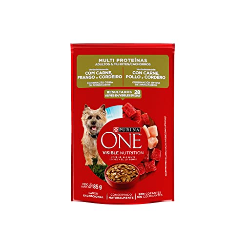 Ração Úmida Cães PURINA ONE Carne, Frango e Cordeiro 85g