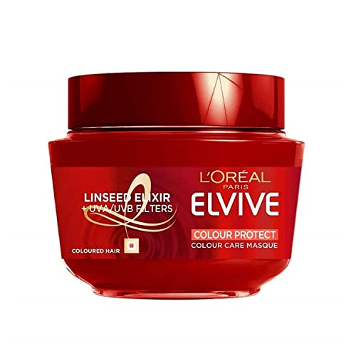 L'Oreal Paris Elvive Colour Protect Hair Mask for Coloured Hair, 300ml