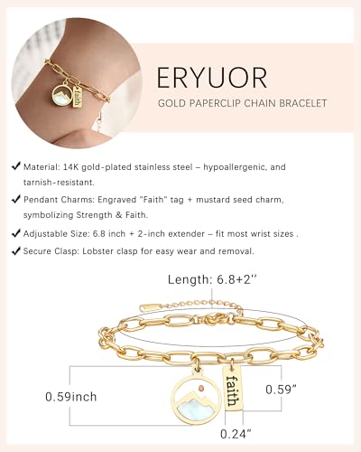 Move Mountains-Gold Mustard Seed Faith Bracelet Catholic Christian Easter Christmas Birthday Gifts for Women Her3