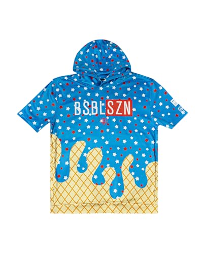 Baseball Lifestyle 101 BSBL SZN Youth Short Sleeve Hoodie with Front pouch pocket V2 Ice Cream Youth...