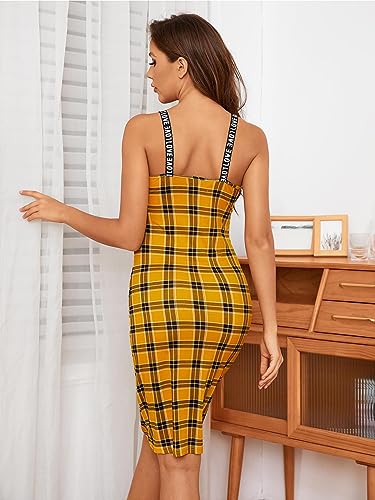 Robe de nuit sans manches style plaid pour des soirées cocooning - 5