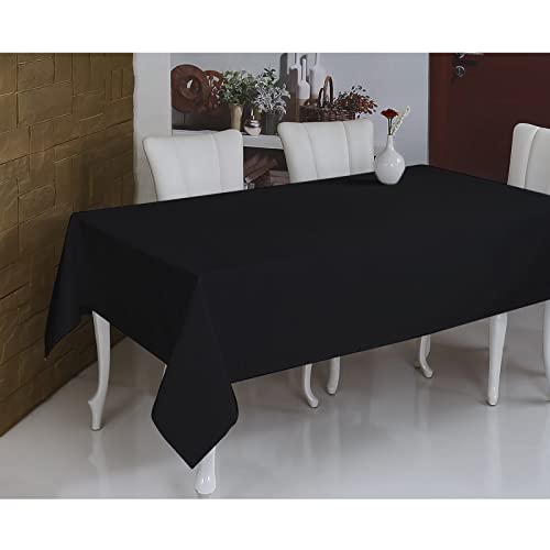 Ymhpride 6 Pack Polyester Tablecloth For 6 Foot Rectangle Tables,60 X102 Inch Black Polyester Table Clothes Table Covers, Washable Black Table Cloth For Wedding,Party,Banquet,Restaurant,Buffet Table #TOP6