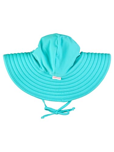 Image of RuffleButts Baby /Toddler Girls UPF 50+ Sun Protective Wide Brim Swimwear Sun Hat
