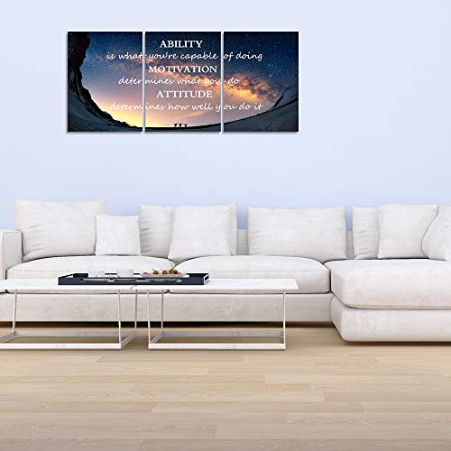 3 Panels Successful Inspirational Posters Quotes Wall Art Ability Modern Motivational Painting Picture Prints On Canvas Artwork Motto For Office Bedroom Decor Living Room Home Decor (16”Hx36”W) #TOP3