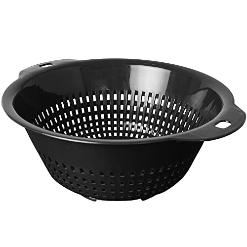 Wüllner & Kaiser Nudelsieb, Küchensieb 28 cm Durchmesser, Seiher-Sieb groß, Abtropfsieb wiederverwendbar, Siebkorb, anthrazit Cover