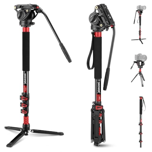 Treppiede Monopiede Neewer TP71 Carbonio - Per Gimbal DJI, Base Regolabile, Carico 6kg - Foto 5