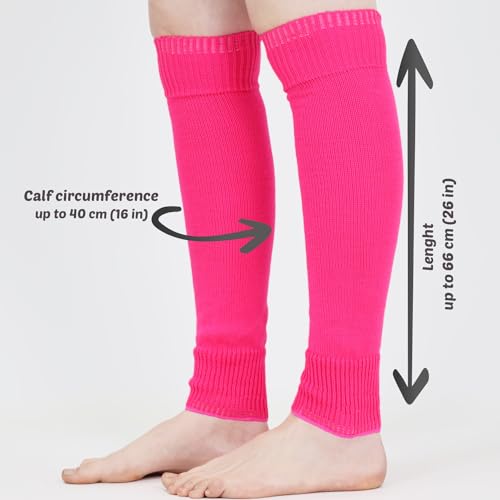 Image of Mysocks Leg Warmers Extra Soft Stylish Fancy Winter 80s Party Dance Neon Long Legwarmers for Women Girls Ladies