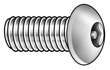 22160, Mach Screw, Button, 10-32x1/2 L, PK25