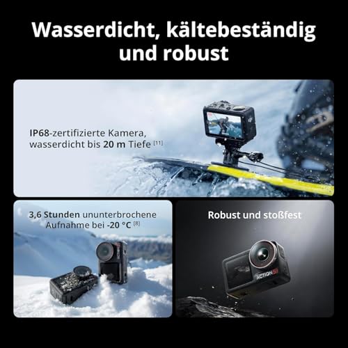 Image of DJ I Osmo Action 5 Pro Adventure Combo 4K Action Camera 1 /1.3 Inch Sensor Dual OLED Touchscreen Stabilization with 3 Batteries 12H Runtime Waterproof Camera for Travel Vlogging Sports