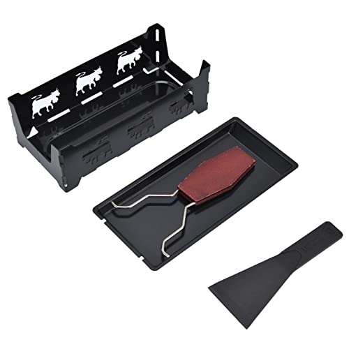Althwuyu Mini Cheese Raclette Grill, Portable Tabletop Melter Pan Set with Handle and Scraper for Cheese Heating, Egg Warming, and Small Dishes