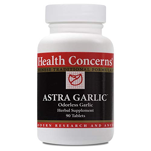 Health Concerns - Astra Garlic - Odorless Garlic Chinese Herbal Supplement - Cardiovascular System Support - With Odorless Garlic Bulb - 90 Count #TOP28