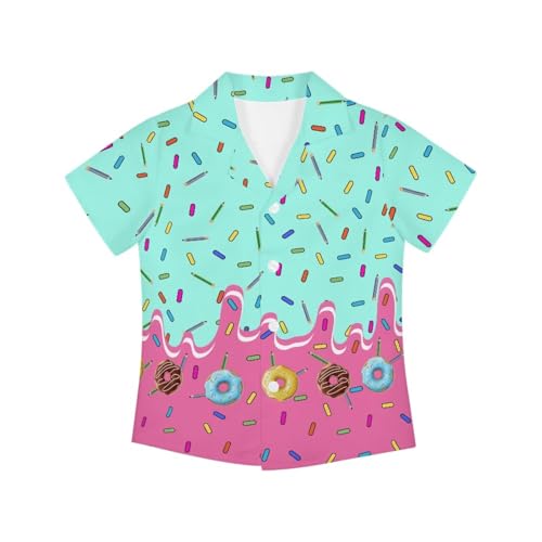 Cumagical Kids Hawaiian Shirts Short Sleeve Vibrant Prints for a Fun Summer Look