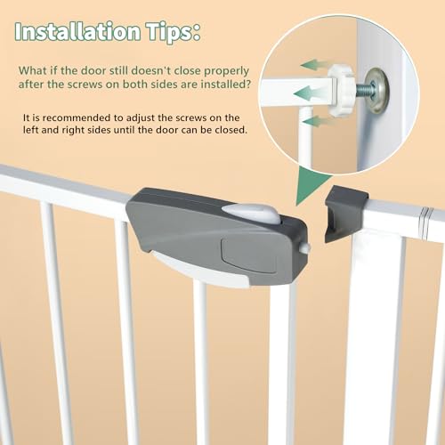 SKY-TOUCH Auto Close Safety Baby Gate, Extra Wide Child Gate 75-84 cm + 10cm Extension Kit Maximum Suitable For 94cm, Baby Gates for Stairs & Doorways, Easy Install (Gate + 10cm Extension Kit)