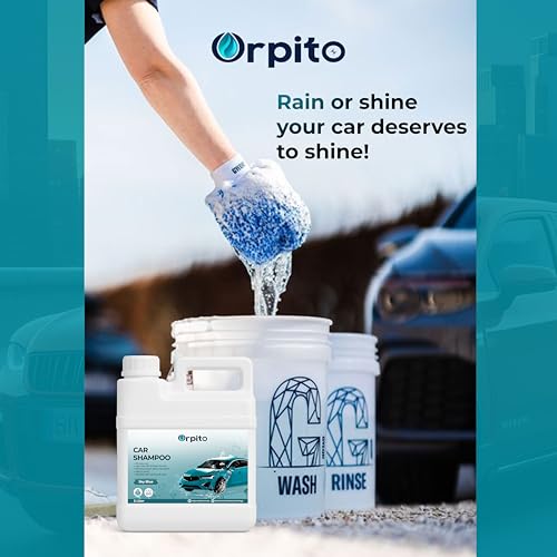 Image of Car Shampoo 5L Multi Fragrance | High Foam Car Wash Liquid | Deep Cleaning Formula | pH Neutral Paint Safe | Removes Dust & Grime | Glossy Finish Wash (1, sky blue)