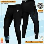RDX Compression Pant Men - Cool Dry Gym Leggings - Active Athletic Baselayer Sports Underwear for Workout MMA Boxing Trouser - Image 4