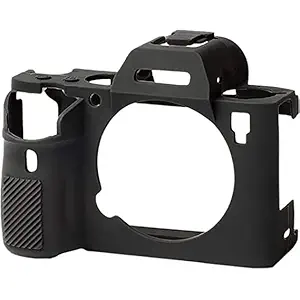 IJJA A7R3 Silicon Body Cover Case Compatible with Sony Alpha A7-R3, Professional Silicone Rubber Body Camera Case Cover Detachable Protective - Black