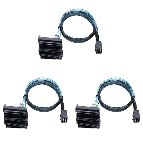 Câble Mini SAS SFF-8643 vers 4x SFF-8482 pour un transfert de données stable en baie de stockage
