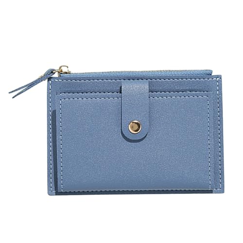 Ladies Purse Women Wallet Multi Card Slot Smooth Zipper Faux Leather Small Size Fine Texture Short Wallet for Shopping Short Wallet Block Wallet