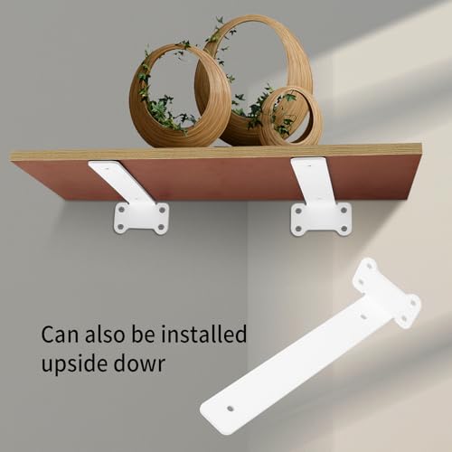 Supports d'étagère murale métal blanc de qualité supérieure - 6