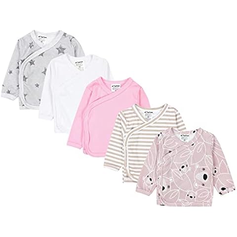 TupTam Baby Mädchen Langarm Wickelshirt Baumwolle 5er Set Cover