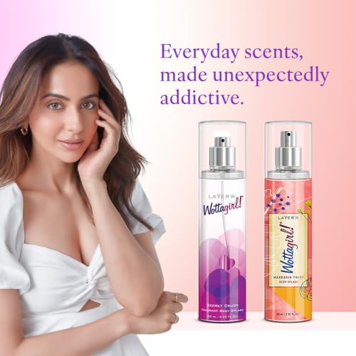Image of Layer'r Wottagirl Secret Crush & Mandarin Twist Body Splash, 60ml x 2