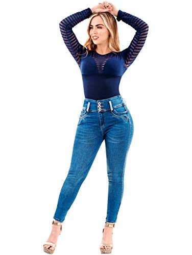 Laty Rose 2016 Jeans Colombianos Levanta Cola Blue Denim Butt Lifter Jeans Light Blue 11