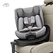 Kinderkraft I-360 2 PRO, 4-in-1-Kindersitz, 40–150 cm, einfache ISOFIX-Montage, 5 Sitzpositionen, von 0 bis 36 kg, EASY SPIN 360° für einfaches Hineinsetzen und Herausnehmen des Kindes, Grau