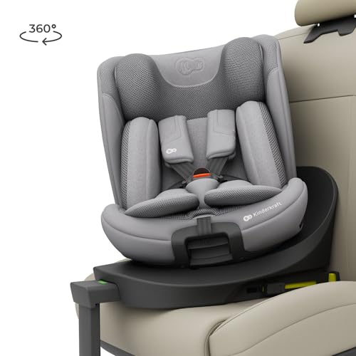 Silla de coche Kinderkraft I-360 2 PRO giratoria 40-150 cm con Isofix color gris 6