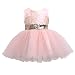 Hotone Newborn Toddler Baby Girls Floral Sleeveness Lace Princess Dresses Tutu Sundress (6-12M, Pink)