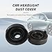Tioollev 2 PCS Car Headlight Dust Caps, Automotive Rubber Sealing Cap Dust Cover for Headlight Protection, Universal Headlight Dust Cover Fit Most Cars Trucks SUVs, Car Accessories (2PCS)