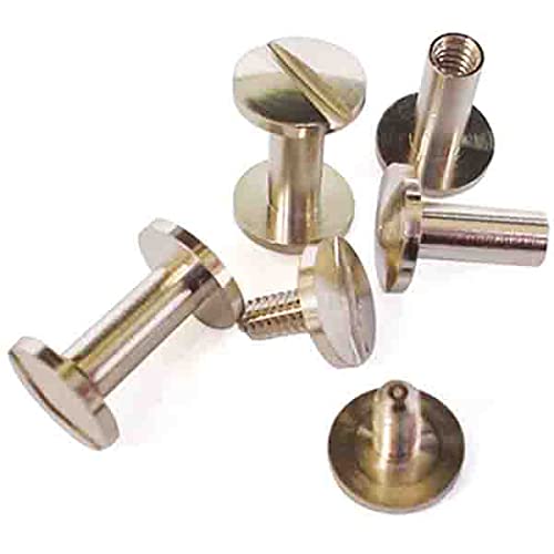 ウォールナットテーブル　真鍮ビス 真鍮M3×10mmヘックス皿ビス 30pcs Brass hex flat head screw M3