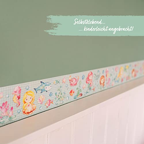 Papierdrachen Children's Border Mermaid, Mermaid - Set 1, 10 cm x 500 cm - Image 2