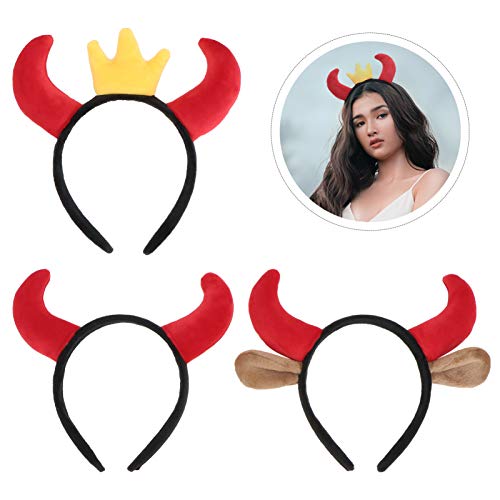 KESYOO 3 Peças de Tiara de Chie DDiab2021 Ans de Arde Cabelde Bi Bandas de Cabelde Chie de Pelúcia C