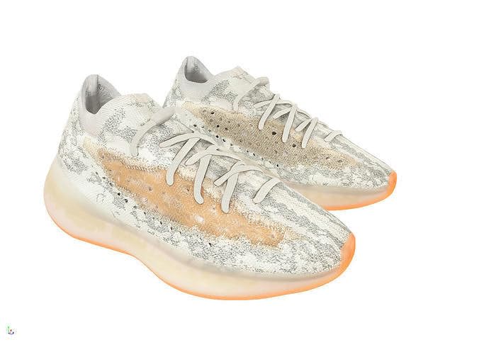Image of adidas Mens Yeezy Boost 380 Lace Up Sneakers Shoes Casual - Blue