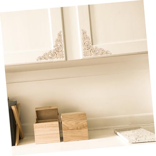 Apliques de madera tallada Zerodeko pack de 16 para molduras de armarios 8