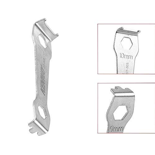 Okared Bike Chainring Wrench for Mountain Bike, 9/10mm Bike Chainring Bolt Fixed Wrench Bicycle Crank Spanner Wrench Tool