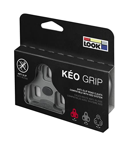 Look Cycle - Keo Grip Cycling Cleats With Memory Positioner Function - Anti-Slip Tpu Surface - 4,5° Angular Freedom - Color Gray #TOP2