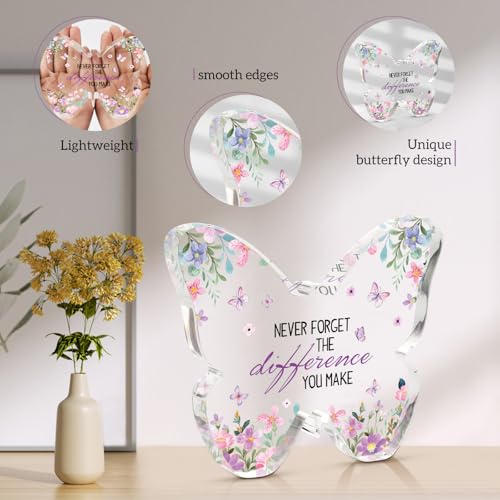 Butterfly Acrylic Thank You Gifts for Women & Colleagues - Image 3